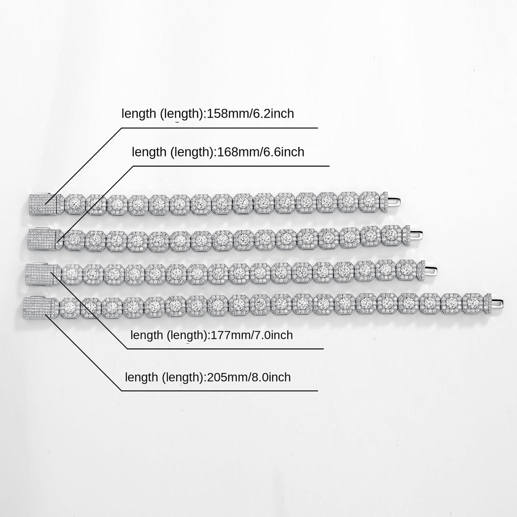 Bracelet Chaîne Cubaine Glacée — Zircon 5A Tendance