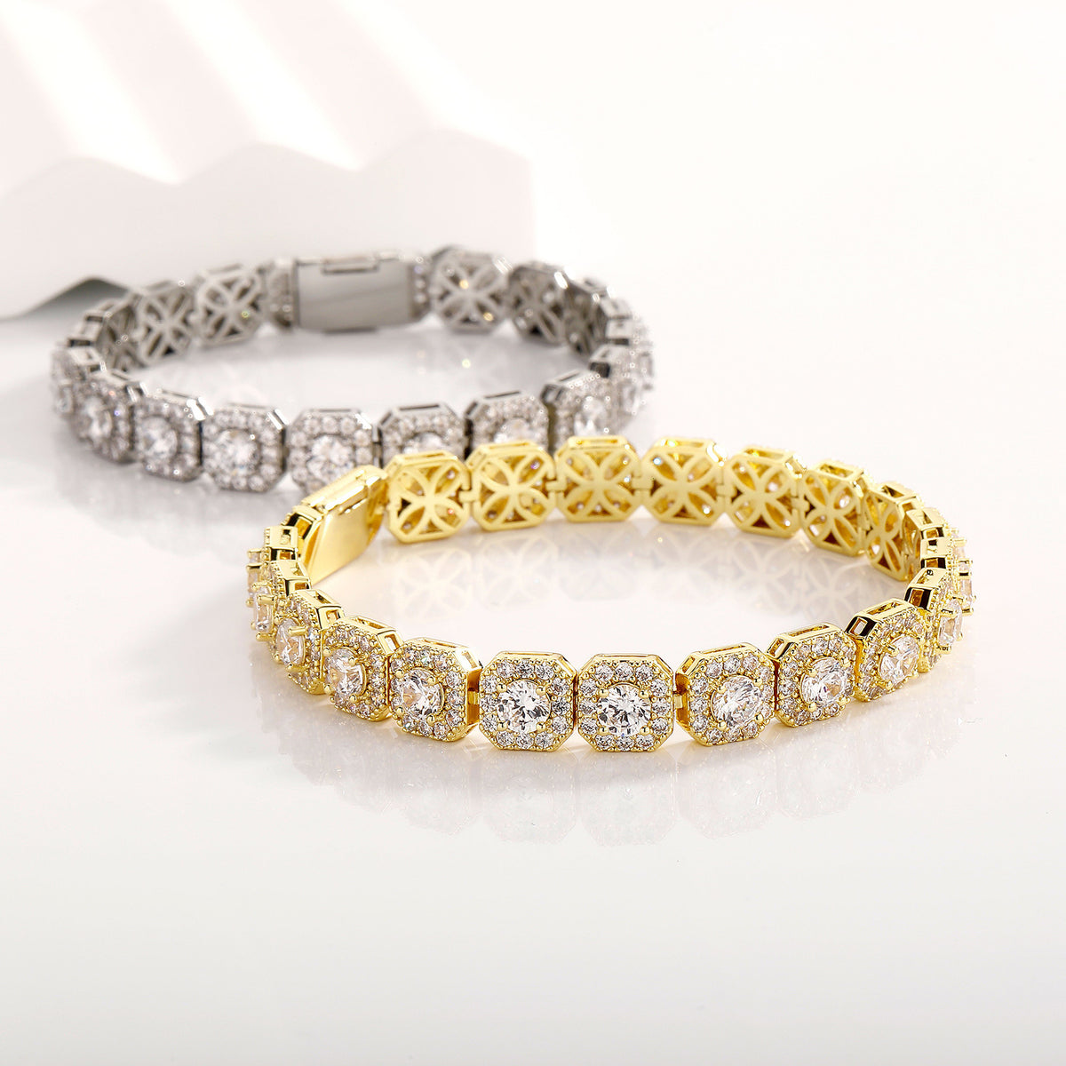 Bracelet Chaîne Cubaine Glacée — Zircon 5A Tendance