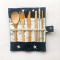 Bamboo Cutlery Set | Zero Waste Reusable | Washable Organic Cotton