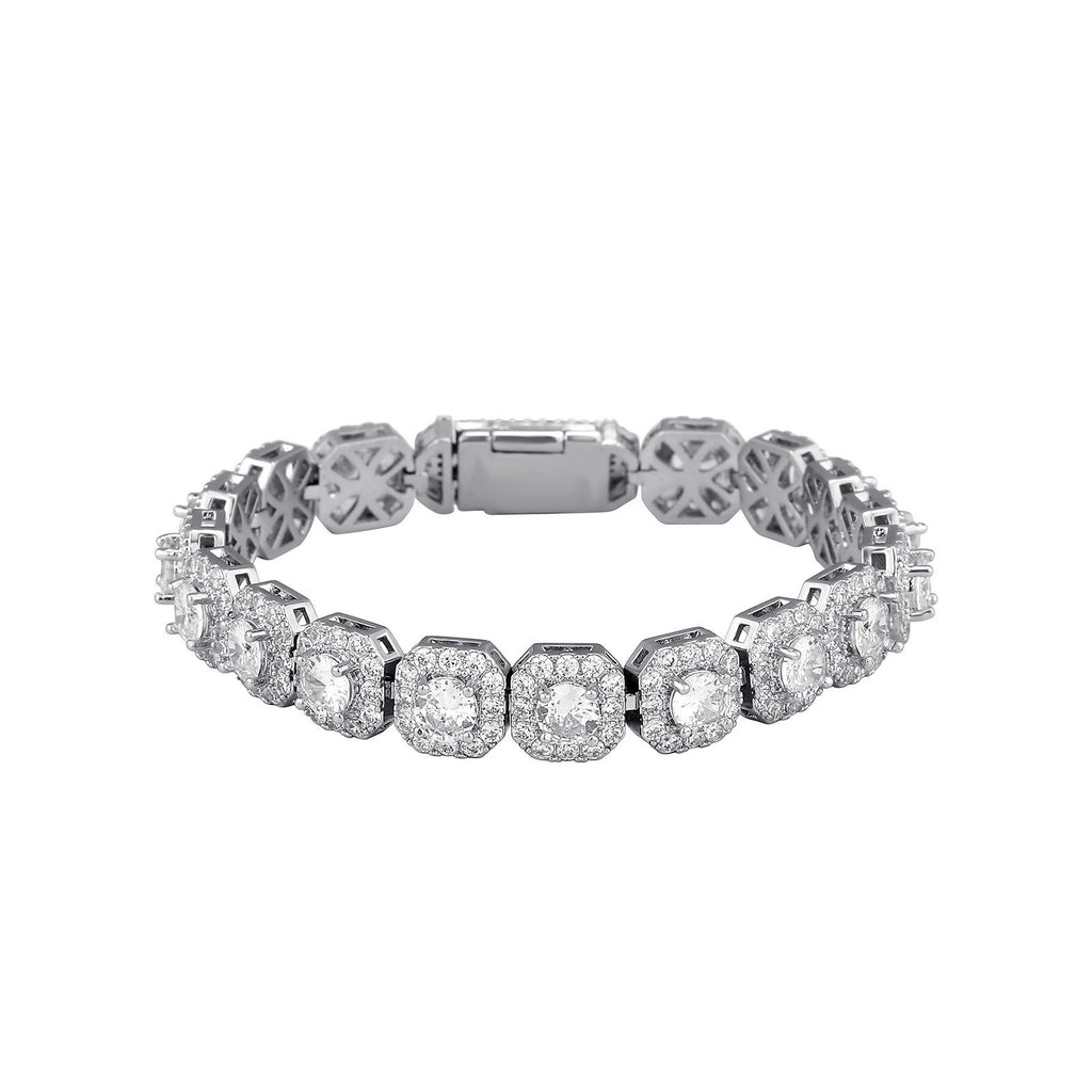 Bracelet Chaîne Cubaine Glacée — Zircon 5A Tendance