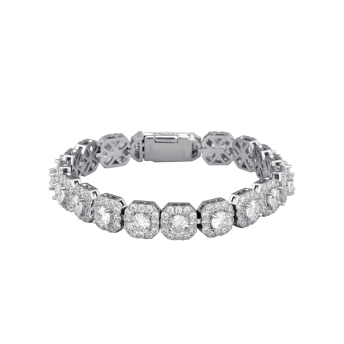 Bracelet Chaîne Cubaine Glacée — Zircon 5A Tendance