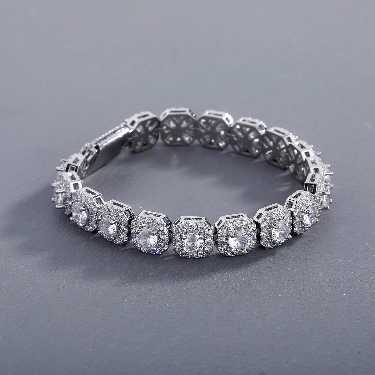 Bracelet Chaîne Cubaine Glacée — Zircon 5A Tendance