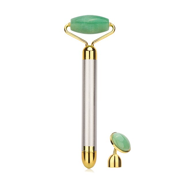 Rouleau de Jade Quartz Rose Vibrant — Massage & Lifting Visage