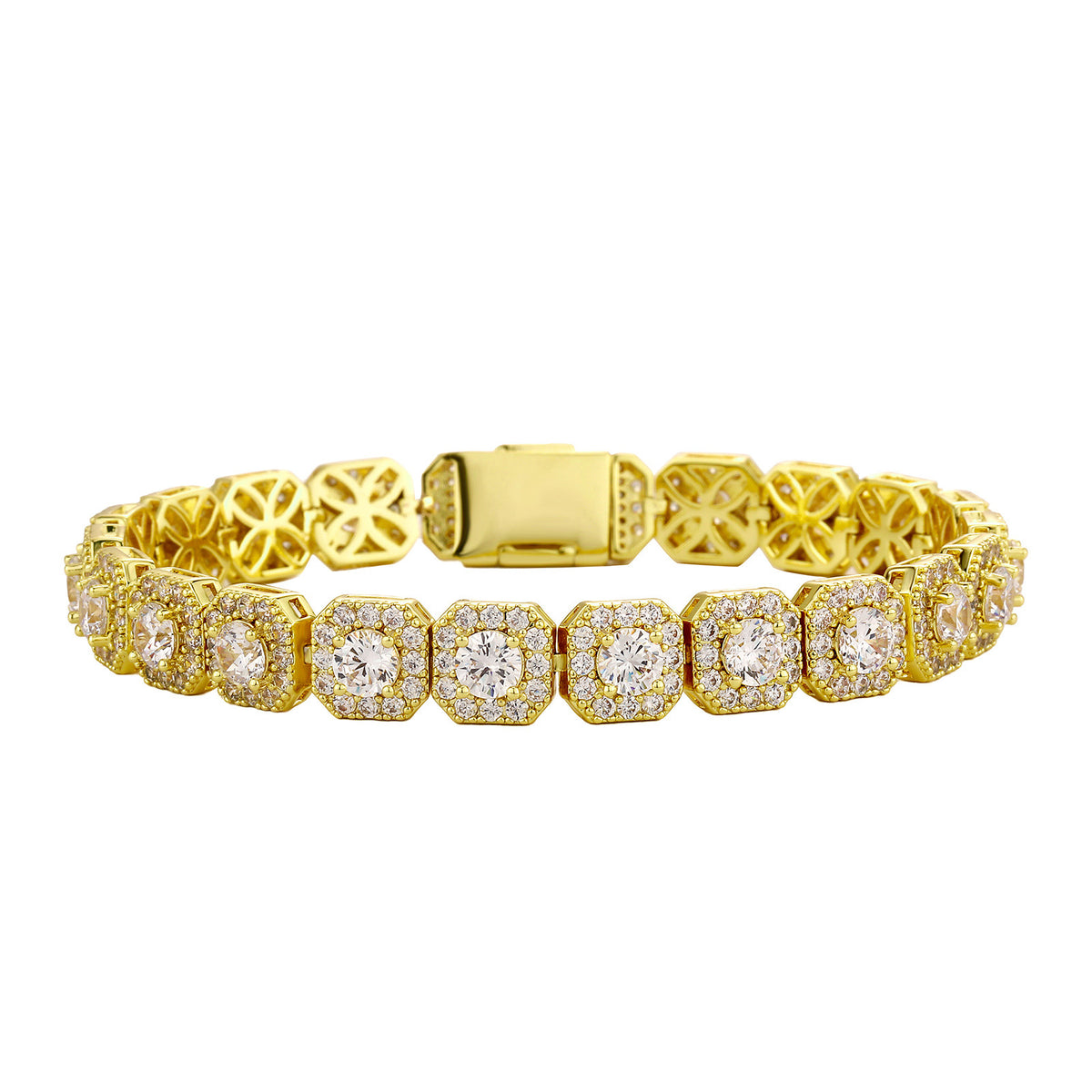 Bracelet Chaîne Cubaine Glacée — Zircon 5A Tendance