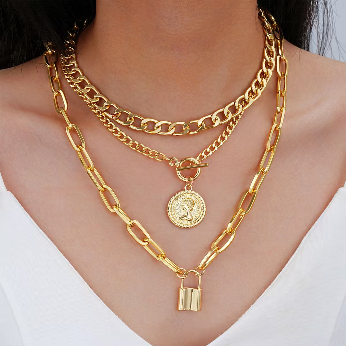 Collier Multicouche Portrait — Bijou Tendance