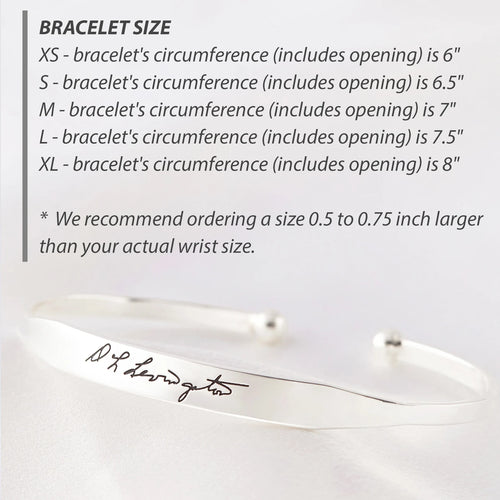 Handwritten Cuff Bracelet